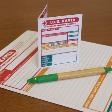 Seniorská obálka - I.C.E. karta