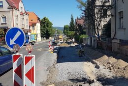 Stavba v ulici Palackého