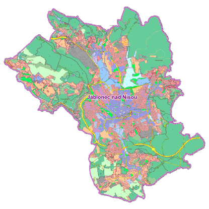 Mapa - Jablonec nad Nisou